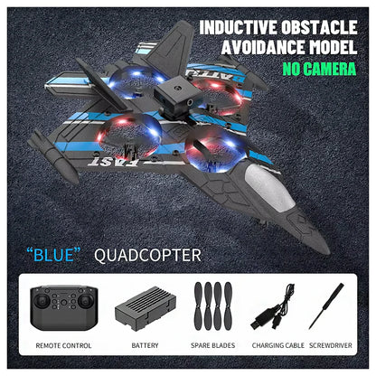 RC drone with mounted camera - aerial video recording capability for kids