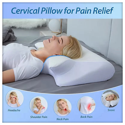 Side sleeper using butterfly neck support pillow - ergonomic design for all sleep positions