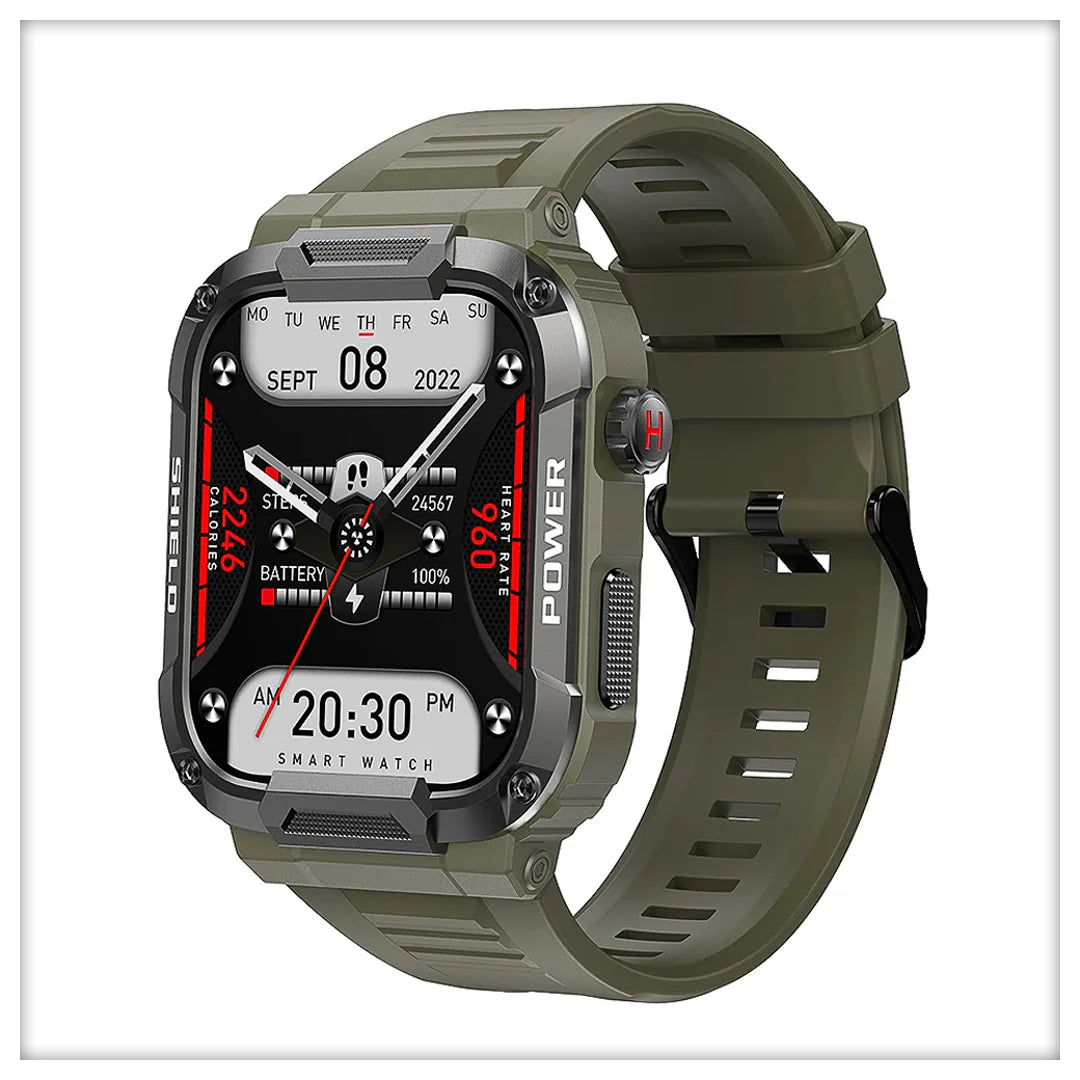 Titan smartwatch on wrist displaying heart rate monitor and health tracking features