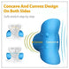 Woman using cervical stretcher for neck pain relief