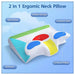 Butterfly orthopedic pillow with removable washable cover - easy maintenance and hygiene