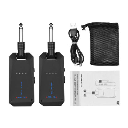 CUVAVE Transmissor e Receptor de Áudio Recarregável, Sistema de Guitarra Sem Fio, ISM Band para Amplificador de Guitarra Elétrica, WP-5G, 5.8GHz