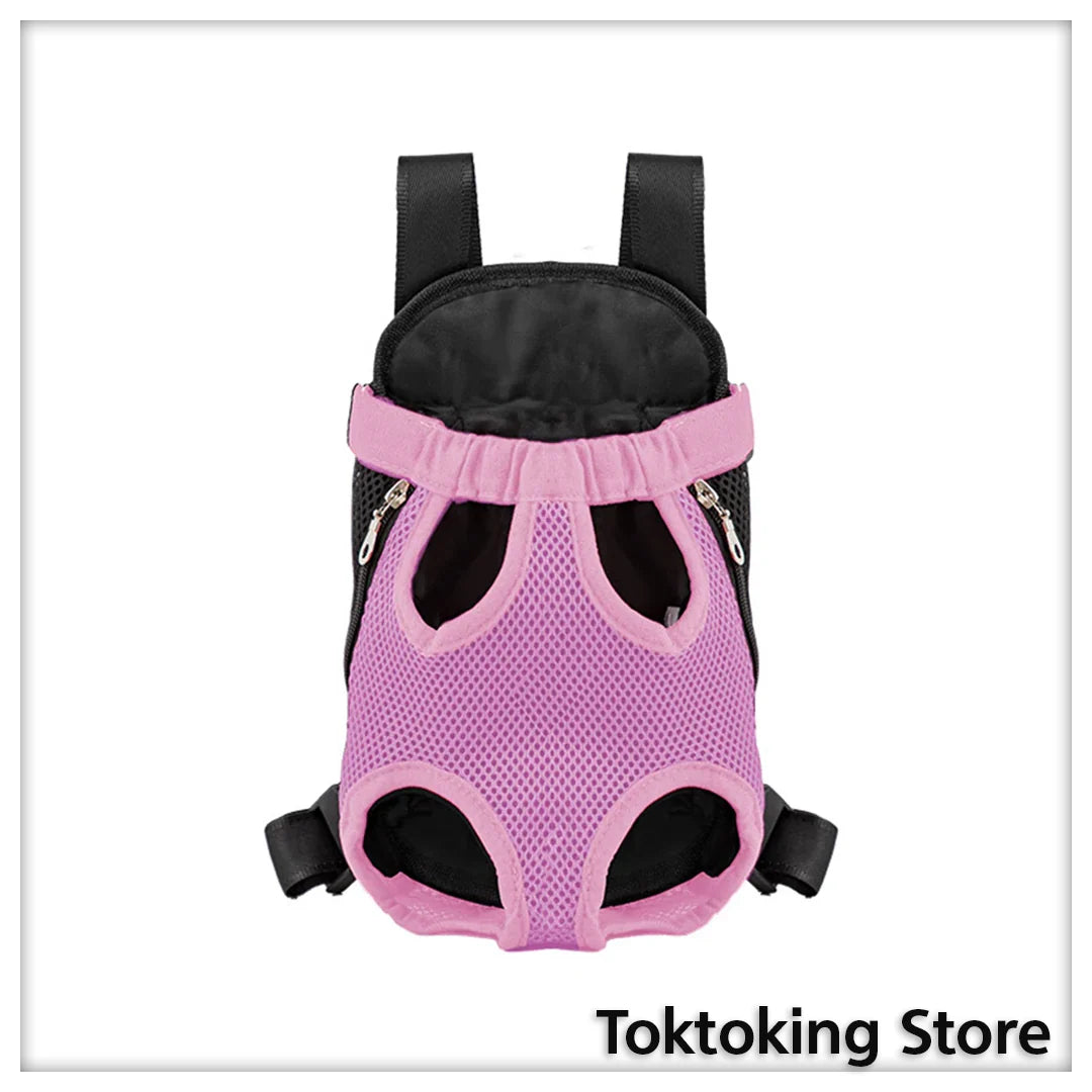 Pink grid cat carrier backpack breathable mesh design for cats travel