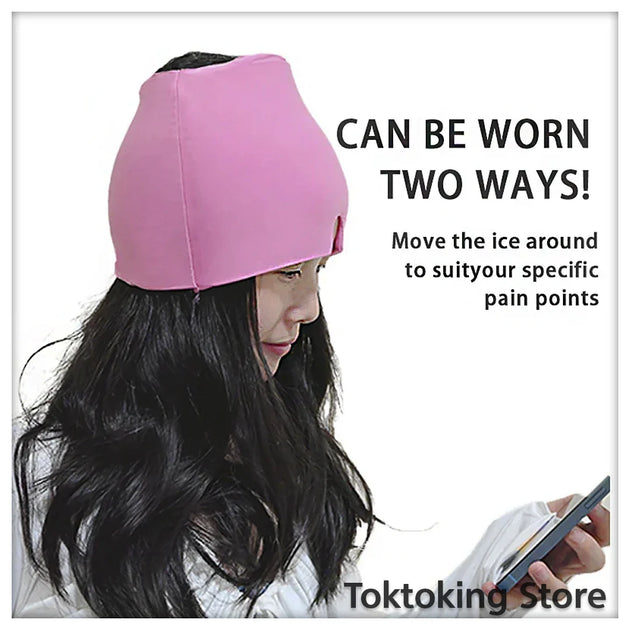 Migraine relief ice cap features - reusable cold therapy headache treatment benefits