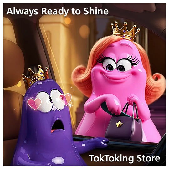 Glimba Queen with perfect styled hair impressing Glimbo King after using cordless mini hair straightener - Always ready to shine