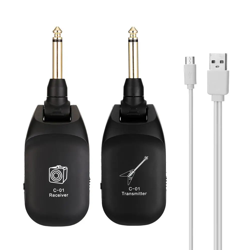 CUVAVE Transmissor e Receptor de Áudio Recarregável, Sistema de Guitarra Sem Fio, ISM Band para Amplificador de Guitarra Elétrica, WP-5G, 5.8GHz