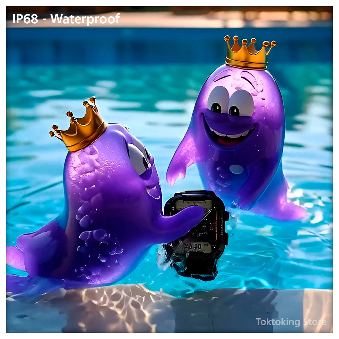 IP68 waterproof smartwatch underwater demonstrating water resistance rating