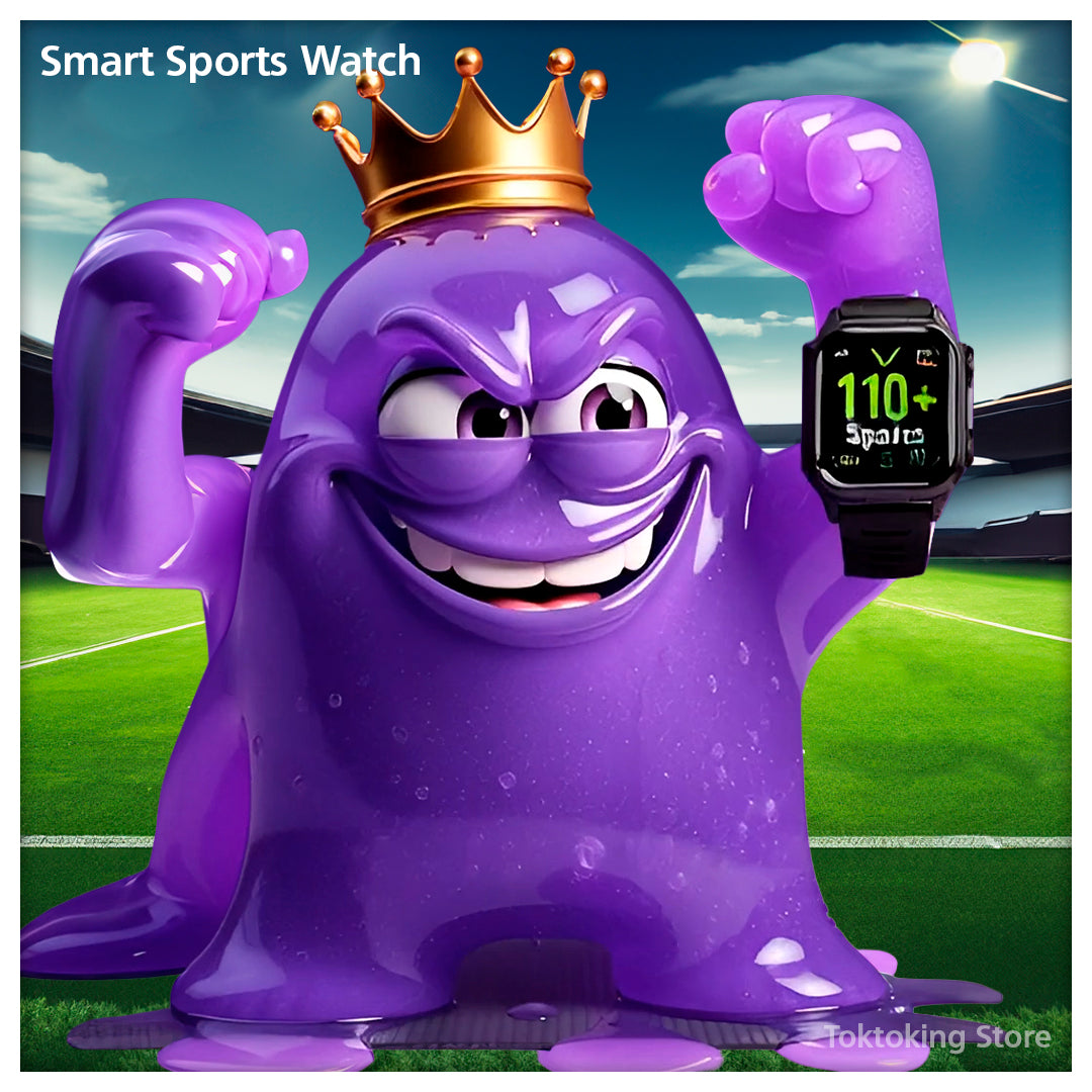 Smart sports watch with 110+ sport modes tracking running cycling and outdoor activities