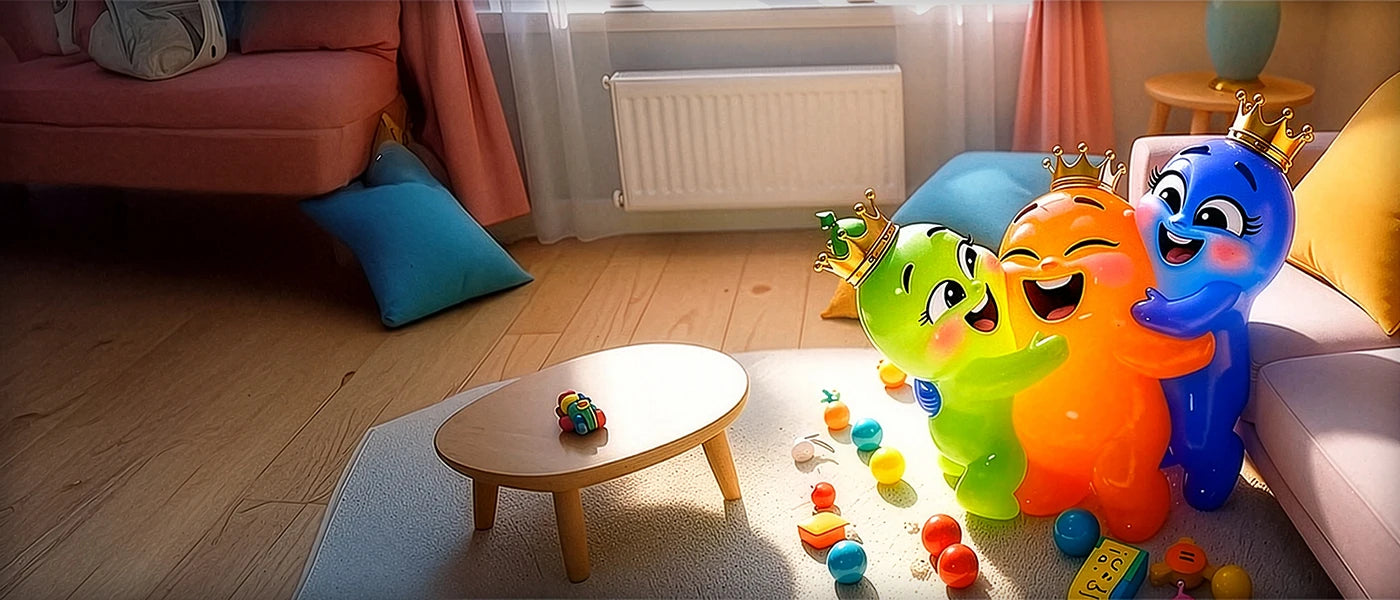 Irmãos na maior felicidade brincando.