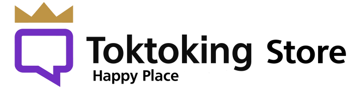 Logo Marca Toktoking Store. Happy Place.