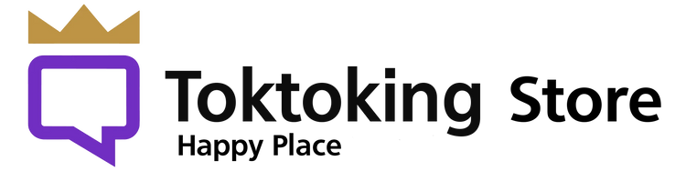 Logo Marca Toktoking Store. Happy Place.